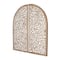 Brown Handmade Floral Carved Arched Wall D&#xE9;cor, 2ct.